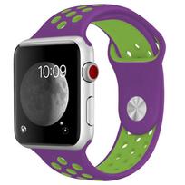 Sports Replacement Silicone Strap Watch Band For Apple Watch Iwatch 38mm 42mm Purple Green,38mm