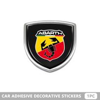 FDP2  For Abarth FIAT 500 Tipo FR Panda Argo Freemont Bravo Punto Metal Chrome Car Body Decor Custom Stickers Badge Labeling