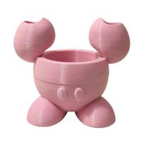 Toothbrush Holder, 3D Printed Durable PLA Storage Rack, Partitioned Storage Design, Cartoon Shape Compact Bathroom Organizer rožinė
