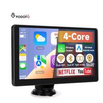 Podofo Android 9 Inch 2+32GB Portable CarPlay Car Audio Stereo Android Auto BT WiFi Support Rear Camera Autoradio Wholesale 9" 32 g 2 g