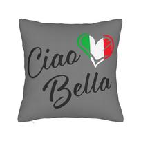Ciao Bella Art Design Pillow Case Vintage Pillow Cover Square Pillowcases For Chair Sofa Home Decor Peach skin 18*18(CM)-1Pcs