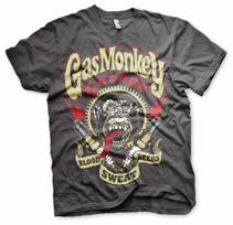 Official Gas Monkey Garage Spark Plugs Dark Grey T-shirt XL
