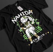 Anime Genshin Impact Nahida Cute Elf Black TShirt Gift For Otaku S