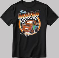 Tow Mater Checkboard Racing Black Tshirt S