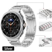 Quick-release Titanium Strap for Samsung Galaxy Watch 8/8 classic 44mm 40mm 46mm Bracelet Wristband Galaxy Watch 2025 Ultra 47mm Galaxy Watch Ultra sidabras