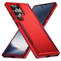 Shockproof Coque Cases for Samsung Galaxy S24 Ultra S24ultra S23 Plus S22 S21 FE S20 5G Mobile Phone Accessories Armor Cover for Galaxy S24 raudona