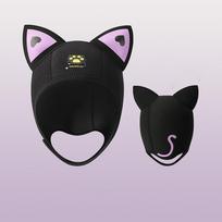 1PC Women Cat Ears Diving Hood Neoprene Diving Hood Waterproof Hat Wetsuit Hood Cap Swimming Snorkeling Caps With Chin Straps