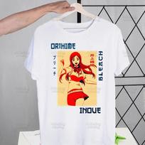 Bleach Anime Kurosaki Ichigo Japanese T Shirt Men Retro Washed Tops Tees Harajuku Tshirt Streetwear Hip Hop Male T-shirts XL