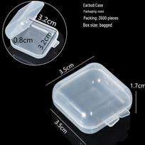 Stačiakampė skaidri PP plastikinė laikymo dėžutė ausinėms ir kanceliarinėms prekėms