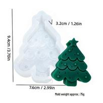 Kedro Kalėdinės eglutės silikoninė žvakių forma „pasidaryk pats“ aromaterapijai ir šventiniam dekorui TC2023306 Christmas Tree Mold skaidri