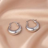 18K Gold Plated Irregular Oval Textured Ear Cuffs for Women - Unique Commuting Style Earrings