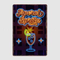 Aperol Spritz Neoninis Plakatas Metalinis Plakatas Garažo Dekoracija Svetainė Kino Salė Svetainė Individualus Skardinis Plakatas 20x30cm（7.8x11.8inch）