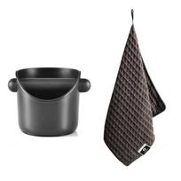 2pcs Coffee Knock Box Shock-Absorbent Coffee Grind Waste Bin for Coffee Grounds Removable Knock Bar Anti-slip Espresso Dump Bin