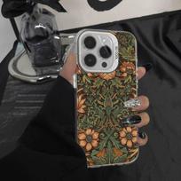 William Morris Phone Case For iPhone 17,16,15,14,13,12,11,Pro,XS,Max,Plus,Mini,SE White Candy Matte Shockproof Cover iPhoneX
