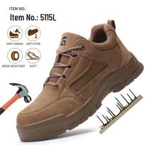 Men's Winter Safety Shoes: Anti-Smash, Anti-Puncture, Wear and Odor-Resistant, Breathable, Solid Sole for Construction Use.