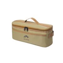1pcs Outdoor Camping Tableware Storage Bag Multi-Functional Picnic Cookware Bowl Chopstick Organizer Pouch for Camping Trips chaki