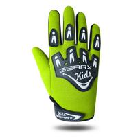 Kids Cycling Gloves BMX Mountain Bike Riding Youth MX Motocross Enduro Paintball ATV Quad Riding Karting Sports Hiking Glove S žalia