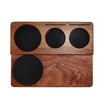 51MM/54MM/58MM Kavos presavimo kilimėlis Stotelė Stovas Sapele Medis Portafilterio Laikiklis Atraminis Pagrindas Stovas Barista Espresso Priedai