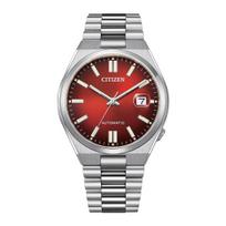 Citizen Tsuyosa Collection Automatic Self-Winding Men's Wristwatch NJ0150-56W Sapphire Glass Burgundy Gradient Silver