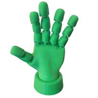 Judamos sąnarių rankos 3D spausdinamas rekvizitas, sąnarių pirštų rankos statula, lankstus PLA stalo ornamentas namų biuro stalo dekoravimui, kūrybinga simuliacija žalia