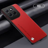 For Motorola Edge 70 Pro Case Simple Matte PU Vegan Leather Phone Cover For Moto Edge70 Pro Shell Fingerprint-Resistant Bumper Motorola Edge 70 Pro raudona