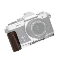 SIUTATDSH Camera Grip Compatible with Olympus OM SYSTEM Quick Release Solid Wood Arca Tripod Mountable Silver OM-3 Cameras L-shaped Plate, Handle,