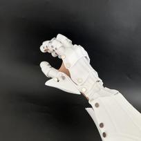Viduramžių Riterio Gotikinė Rankų Šarvuotė 3D Spausdinimo Plastikas Techwear Punk Ilgos Pirštinės Vyras Moteris Cosplay Mechaninė Ranka Right Hand balta