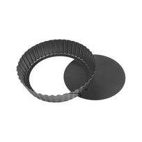 Tart Pans Removable Bottom Non-Stick Molds Easy Clean Loose Bottom Pizza Mould Heavy Duty Fluted Sides Bakeware Pan Kitchen Use