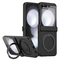 Applicable to Samsung Z flip7 mobile phone case 360 rotating bracket wireless charging case film integrated flip7 protective case SM  Z flip6 juoda