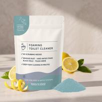 Foaming Toilet Cleaner Powder 100G Safe for Pipes and Septic Systems Removes Rust Hard Water Stains Black Mold and Tough Grime with Deep Foam Cleaning One Size žalia