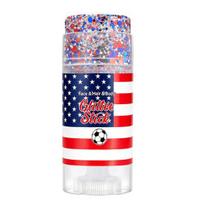 Patriotic Red White Body Glitter and Blue Stick 4th