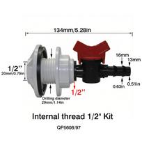 2Pcs Kit Garden Irrigation 3/4'' 1/2'' IBC Water Tank Through Plate Flange External Thread Pipe Joint Valve Connection Watering