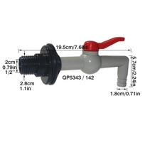 Garden faucet IBC water tank valve G1'' 3/4'' 1/2'' through plate flange water pipe joint drip irrigation faucet Quick connect (as the picture,Faucet Flange)