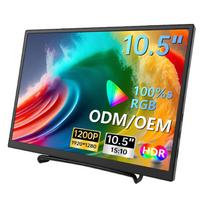 10.5 Inch Mini HDR 100%SRGB Ultra-Thin Portable Monitor 1280P Display with 420cd/m2 Brightness IPS LCD Laptop Screen Extender B105-SPF06L1
