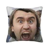 Charlie Kirk Miner Pillow Case Comfy Pillow Cover For Sofa Car Home Decor Funny Cushion Cover Peach skin 18*18(CM)-1Pcs