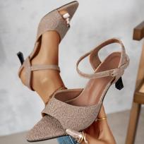 High Heels Women Sandals Sexy Pointed Toe Heeled Shoes Dress Party Pumps 2025 New Summer Sandals Brand Designer Sandals Women 35 chaki
