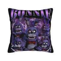 Fnaf At Freddys Pillow Case Soft Pillow Cover Cute Funny Pillowcases For Living Room Sofa Peach skin 18*18(CM)-1Pcs