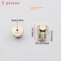 5Pcs Burner Gas Hob Lpg- Conversion Kits Jets 50 65 70 87 95 Brass Nozzle For Gas Stove Brass Nozzle Propane Injector A9