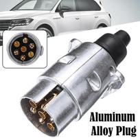 Durable 7 Pin Aluminium Alloy Plug Trailer Truck Towing Electrics 12V Connector Eu Plug Professional Replacement For Truck