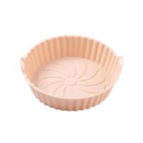 Silicone Round Baking Pan with Handles Air Fryer Compatible Non-Stick Flexible Oven Safe Baking Mold for Cakes Pies and Pastries one size