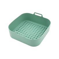 Square Air Fryer Baking Pan Flexible Non-Stick Silicone Liner Silicone Baking Mat  Kitchen žalia