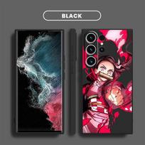 Kimetsu No Yaiba Demon Slayer Anime dėklas, skirtas Samsung Galaxy S21 5g S20 Fe S22 S10 S23 Ultra S10e S8 S9 Plus kvadratinis skystas dangtelis Samsung S20 5G