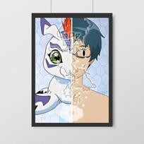 Anime Digimon Canvas Poster Cartoon Character Modern Home Wall Art Painting Prints Pictures Bedroom Living Room Decor Mural Gift 21cm×30cm NoFrame
