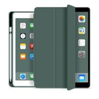 Skirtas iPad Pro 12.9 11 M1 Chip 10.2 9th Gen Mini 6 Case For Pro 9.7 2017 Air 1 2 3 4 10.9 2020 Su pieštuko laikiklio dėklu iPad Air 1 2 tamsiai žalia spalva