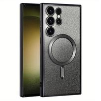 BlingBright dangtelis, skirtas Samsung Galaxy S24 S23 S22 S21 S20 Ultra Plus FE Blizgantis dėklas Note20 Ultra Plate Wireless MagSafe Magnetic For Galaxy S21FE