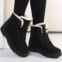 Moteriški batai Šilti odiniai ankle boots moterims Žieminiai batai su kulniukais Sniego batai Žieminiai Botas Moteriški žemakulniai batai 40 juoda