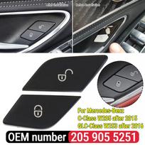 Automobilio centrinio durų užrakto jungiklio mygtuko dangtelis Centrinio durų užrakto jungiklio mygtuko dangtelio gaubtas Mercedes Benz C GLC W205 W253 priedams CHINA