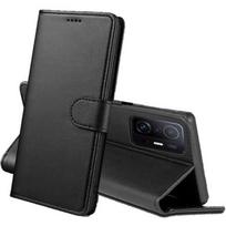 Case for Xiaomi 11T 5G - 11T PRO 5G - Black Wallet Flap Magnetic Flip Card Storage Phonillico® juoda