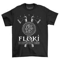 'Floki Loki Axcellent Adventure'' - Funny Viking T-Shirt with Axes, Unisex Design S