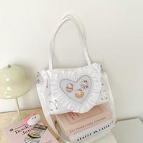 New sweet and cool two-dimensional transparent shoulder bag love lace large-capacity handbag balta